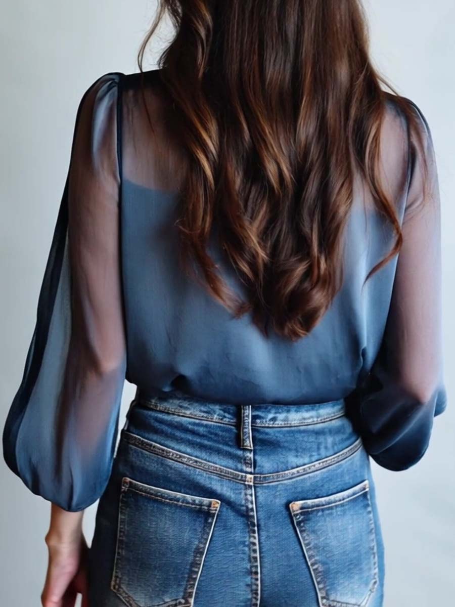 Everyday women's patterned shirt, a charming floral boho top with a relaxed, chic style.