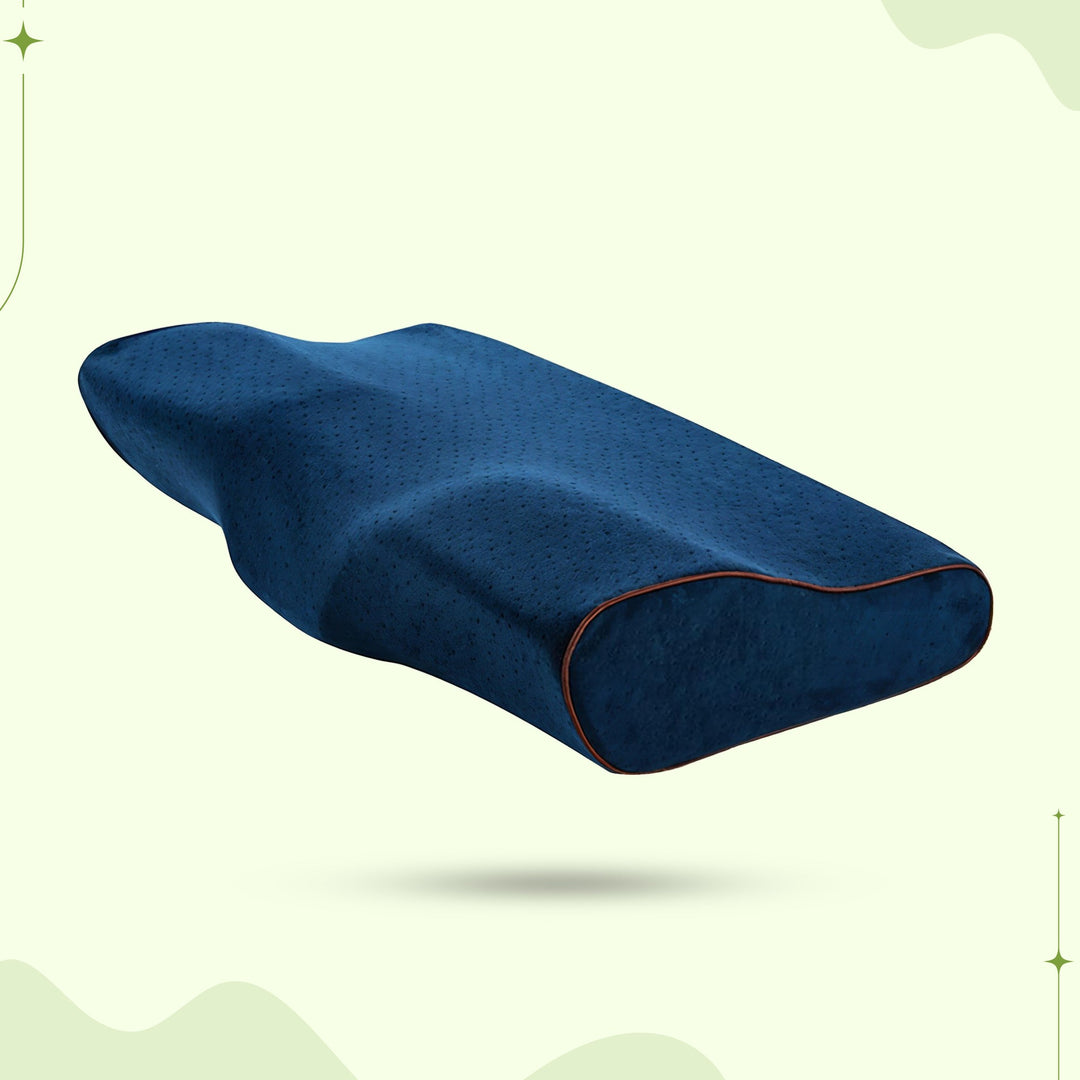 Advanced cervical pillow with memory foam for posture correction & back pain relief.