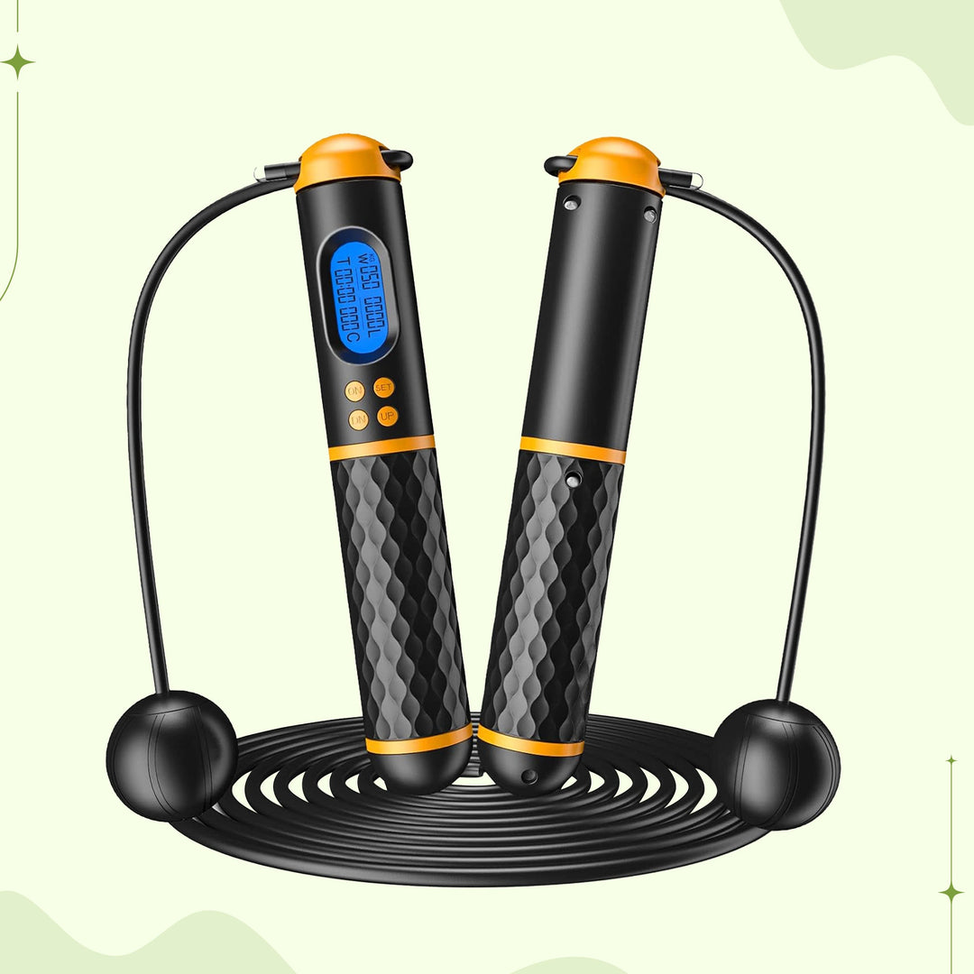 Unisex digital jump rope for smart fitness tracking, calorie burn, and workout data.