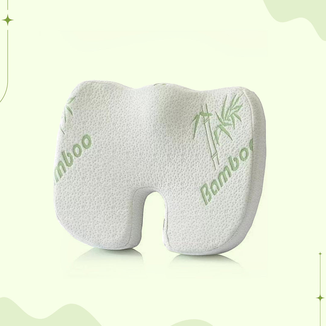 Alleviate back & seat pain with this ergonomic memory foam cushion, designed for lasting support.