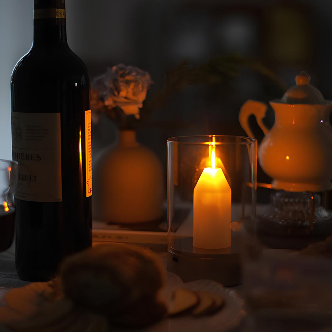 Nvroome rechargeable LED flickering lamp with wave sensor. Offers a warm, flameless candle glow for any room.