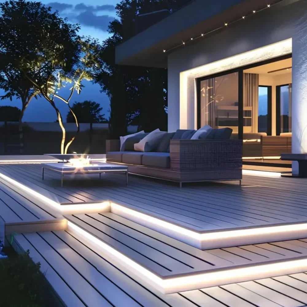 Automatic smart lighting solution: motion sensor LED strip light, energy efficient.