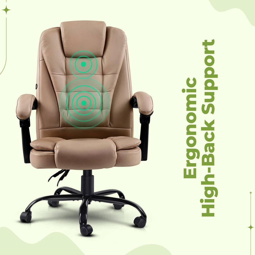 Ergonomic computer chair with relaxing massage function, providing excellent back support for work and gaming.