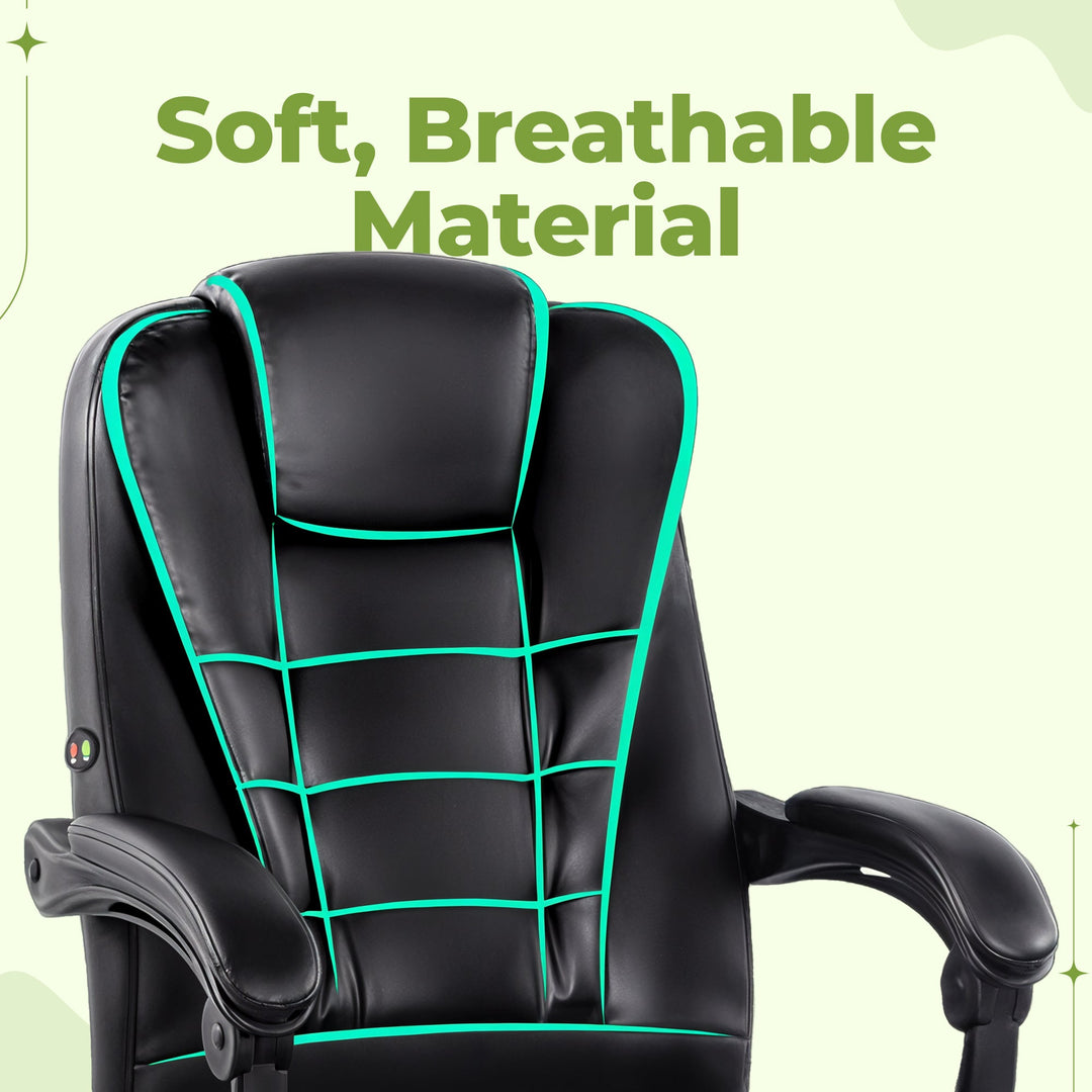 Plush massaging office chair designed for ultimate relaxation and ergonomic comfort in your home office.