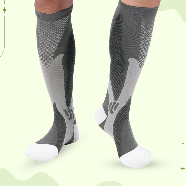 Medical-grade unisex compression socks, boosting circulation & reducing leg fatigue.