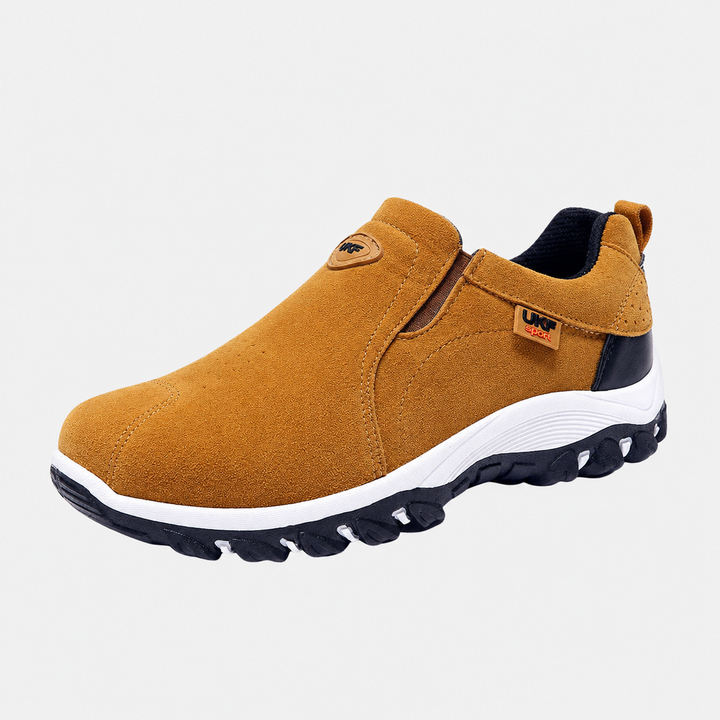 Men's orthopedic slip-on shoes for cushioned comfort & everyday wear.