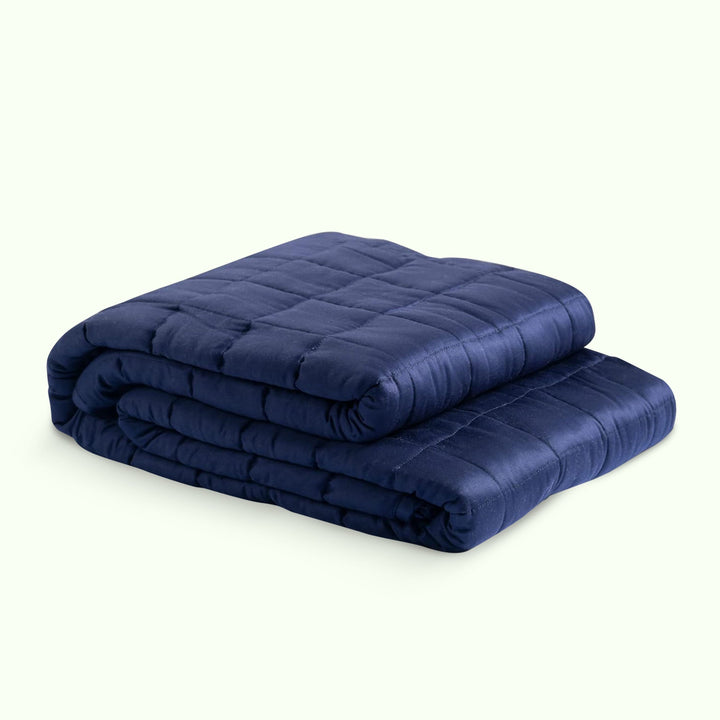 Soft, comfortable weighted blanket designed for deep, restorative sleep and relaxation.