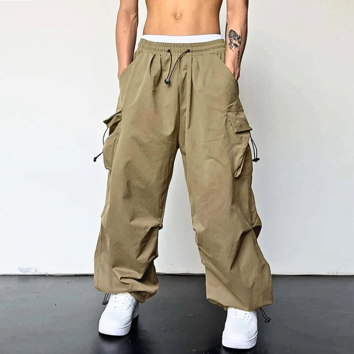 Men's relaxed fit cargo joggers in a classic style. Perfect for casual wear & streetwear.