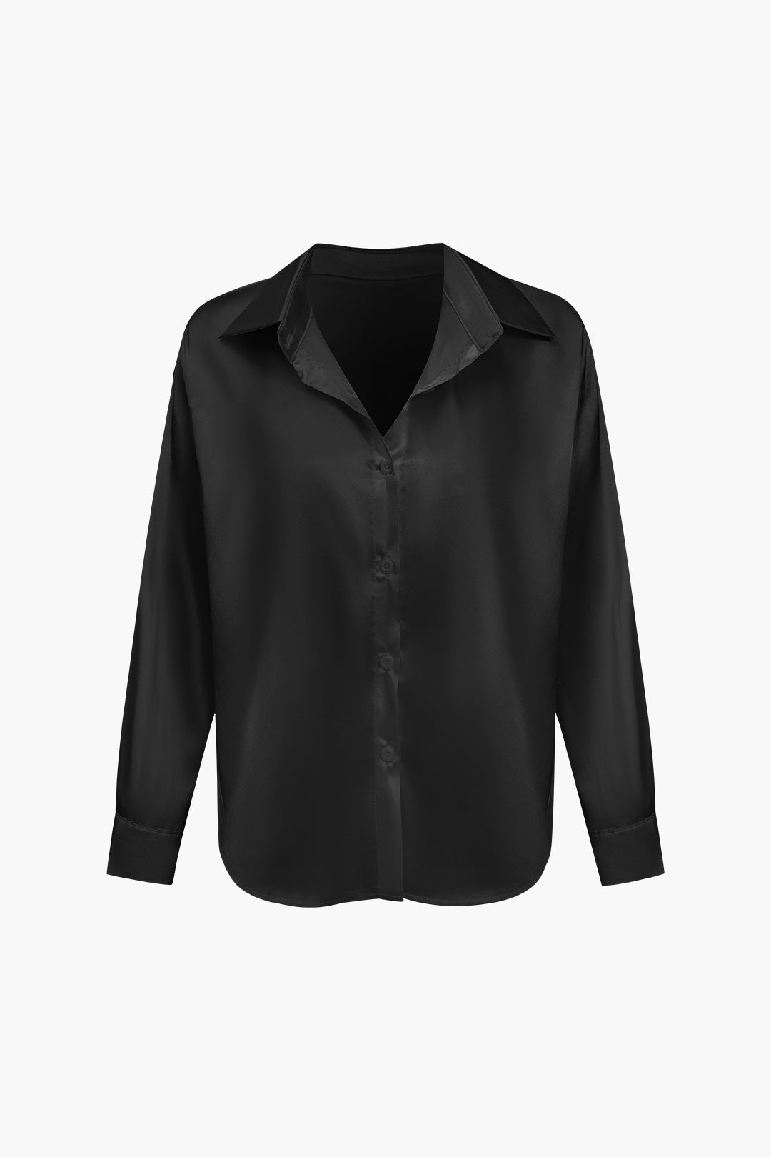 Casual chic women's long-sleeve blouse, an elegant versatile button-down.