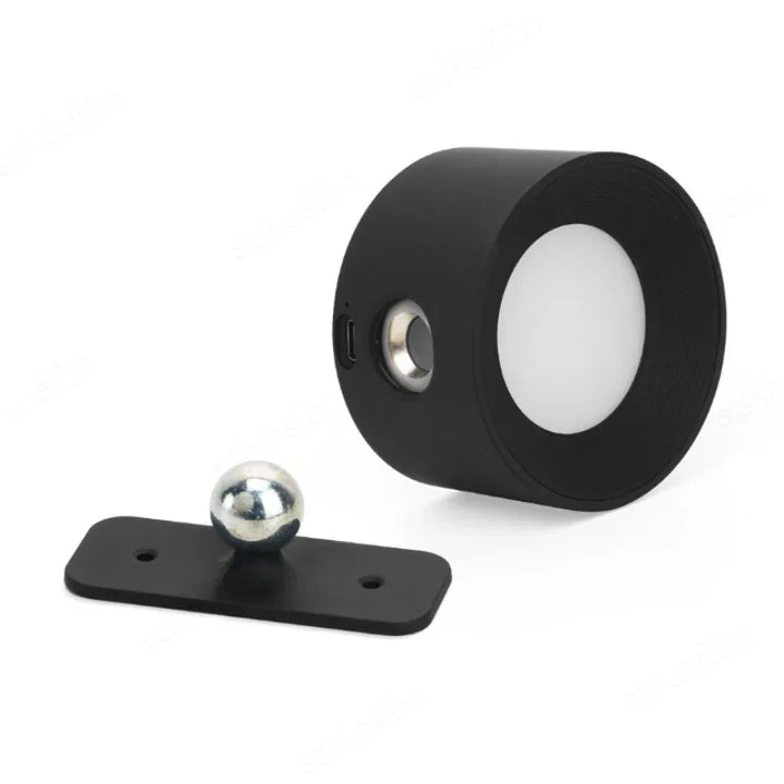Nvroome modern cordless LED wall lamp, 360° rotation, provides versatile task & ambient light.