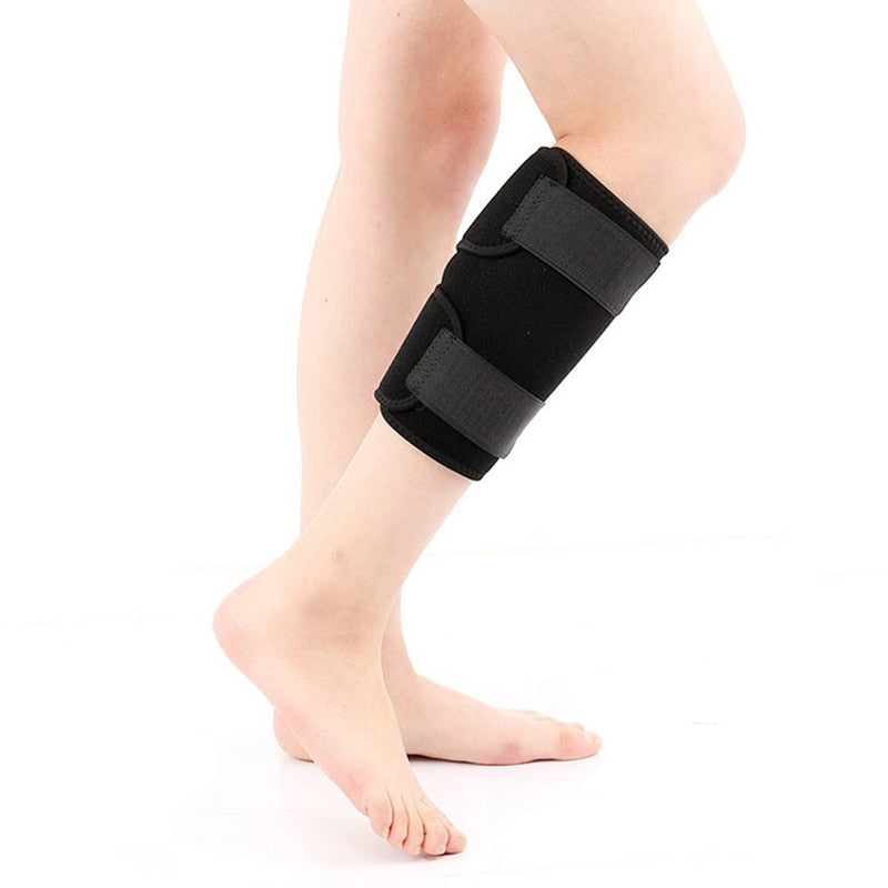 Unisex calf compression brace for shin splint pain relief & muscle support.