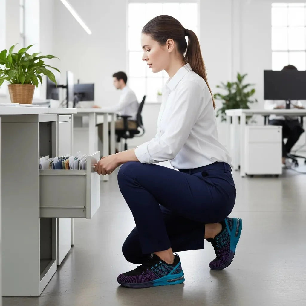 Supportive athletic footwear: women's air cushion walking shoes.