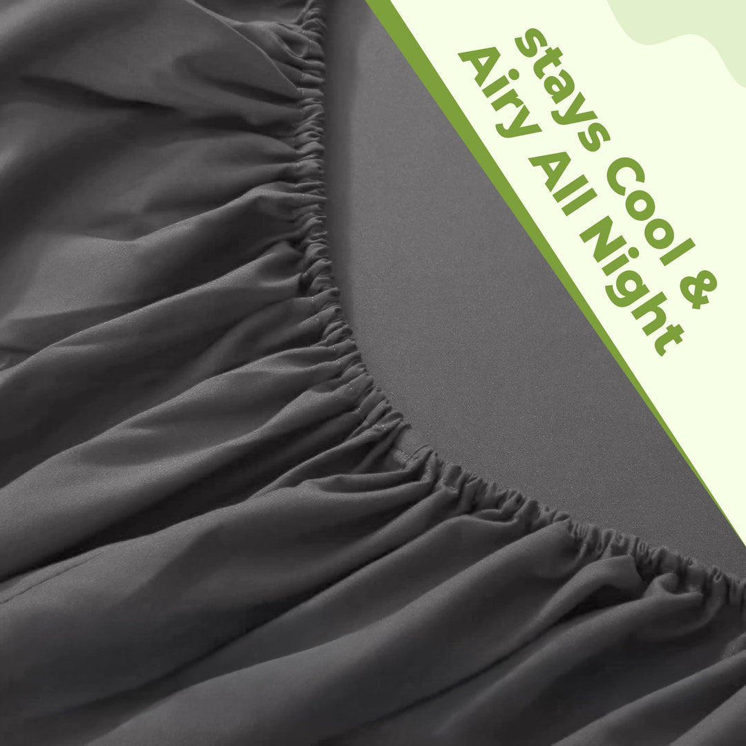 Easy-care, wrinkle-resistant microfiber sheet set. Ultra-soft luxury bedding for everyday comfort.