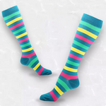 Green 4 coloured stripes