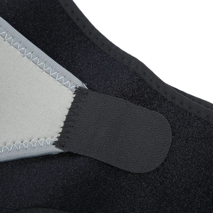 Unisex adjustable shoulder brace designed for targeted compression support, aiding discomfort relief & improving mobility.