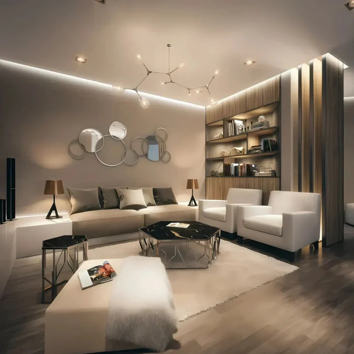 Wardrobe motion sensor LED strip, illuminates contents automatically.