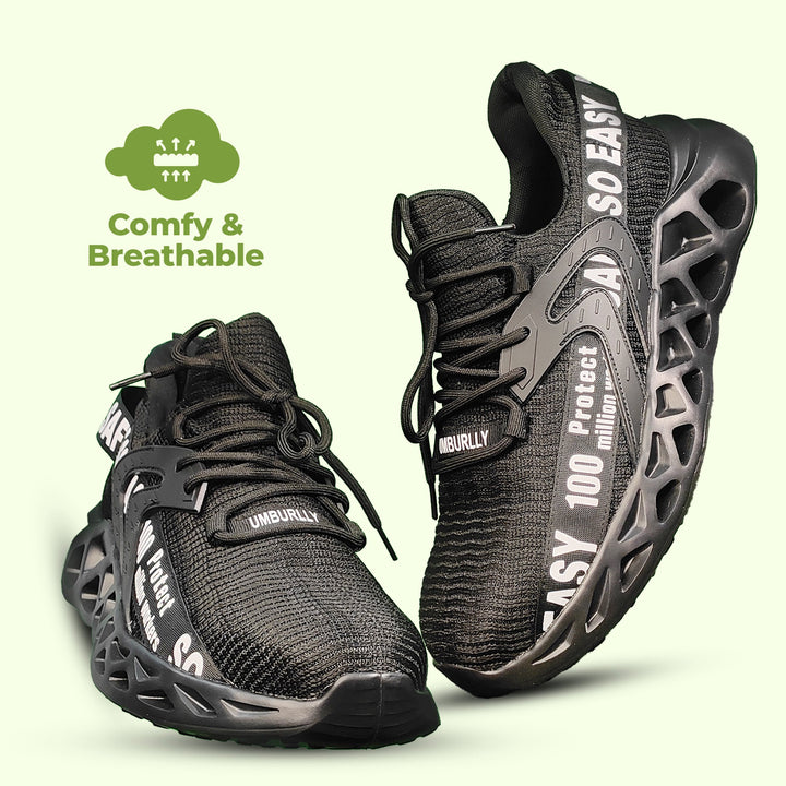 Durable industrial steel toe shoes, anti-smash & breathable for demanding jobs.