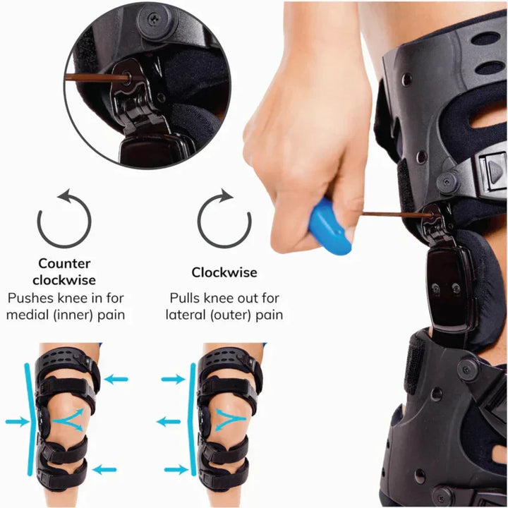 Knee support brace for active individuals seeking stability, athletic performance & relief from knee pain.