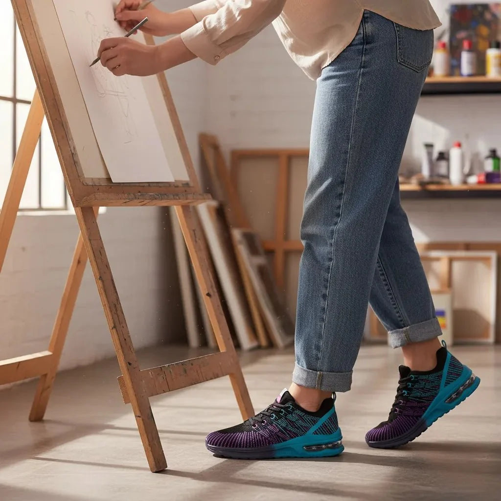 Daily wear women's walking sneakers, comfortable & supportive design.