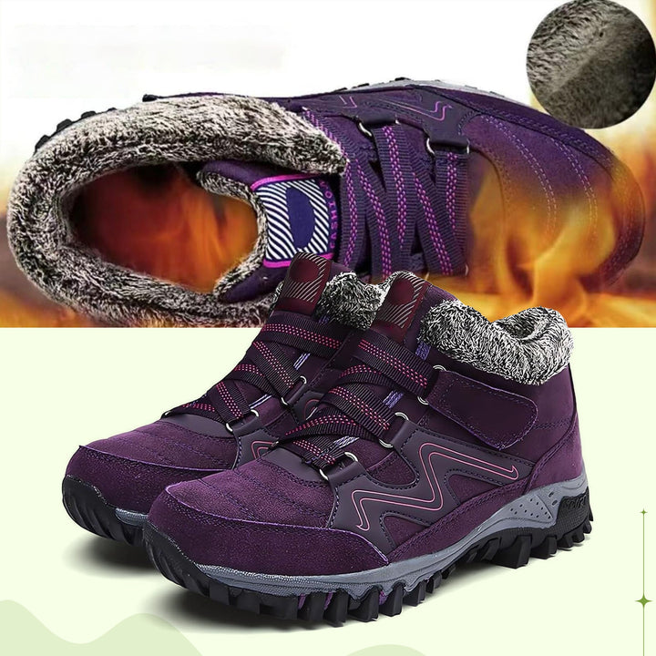 Comfortable women's winter walking shoes, perfect for cozy outdoor adventures.