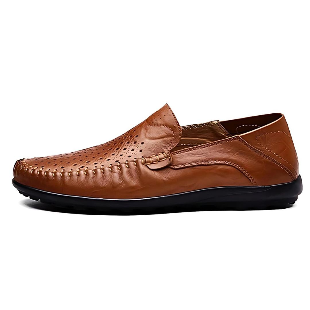 Classic style men's slip-on loafers, comfortable & breathable casual walking shoes.