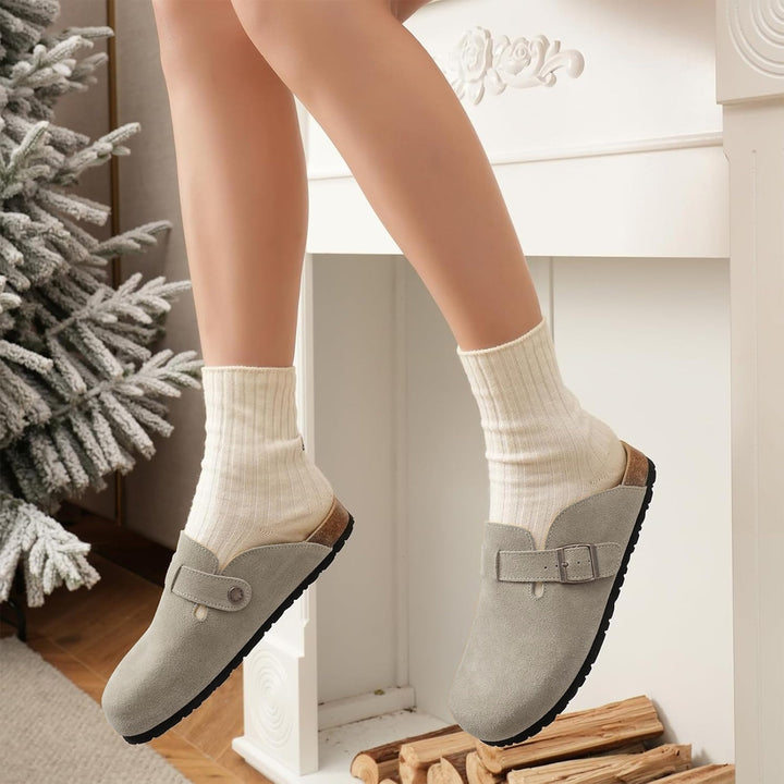 Women's classic cork clogs for all-day comfort, perfect everyday slip-on shoes.