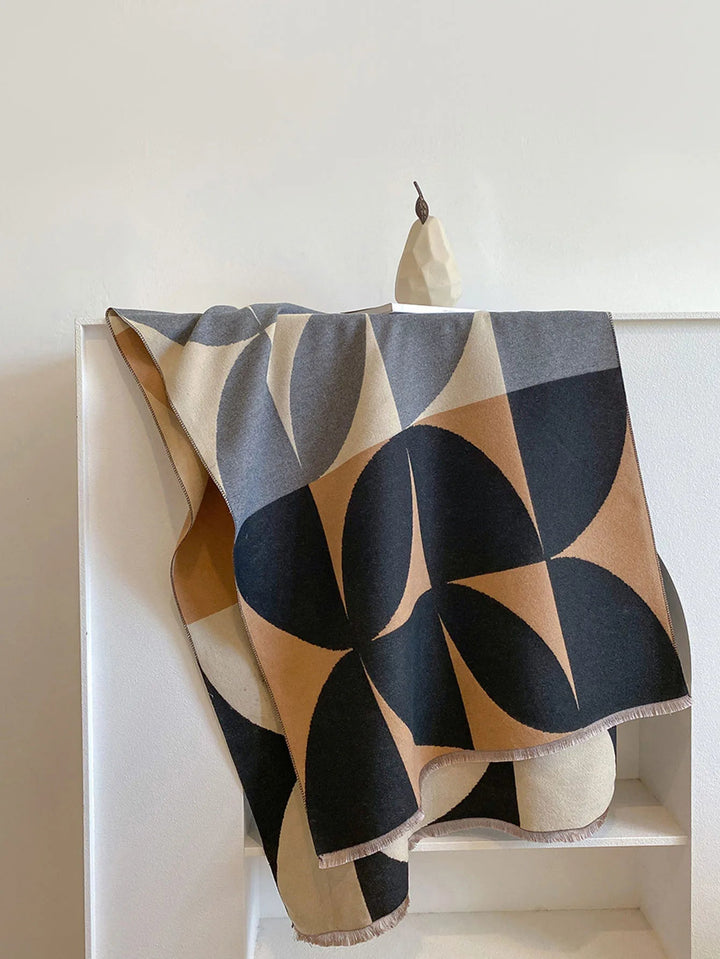 Premium reversible cashmere scarf for women, a versatile, warm winter essential.