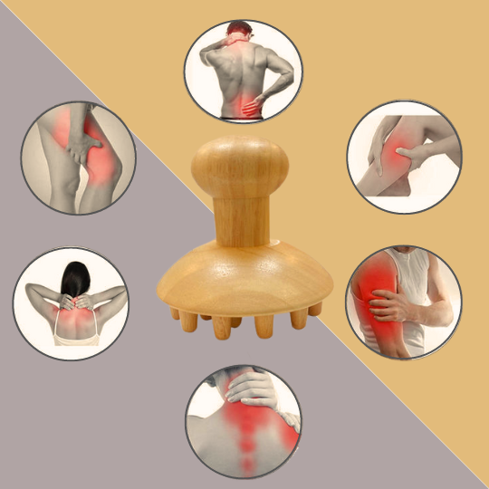 Professional grade natural wood therapy tools kit for therapists & at-home use, sculpting & drainage.