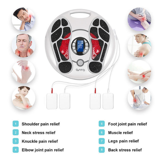 Wholesale TENS/EMS Electric Foot Massager for comprehensive foot pain and muscle relaxation.