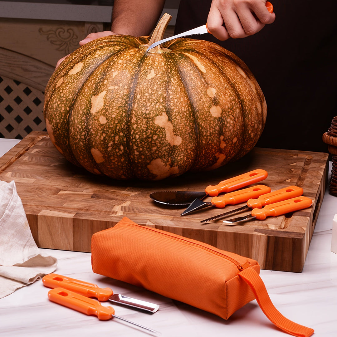 Get creative with this 7-piece professional pumpkin carving set, great for unique Halloween gourds.