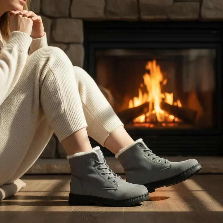 Brown women's outdoor boots, durable and stylish for winter exploration and warmth.