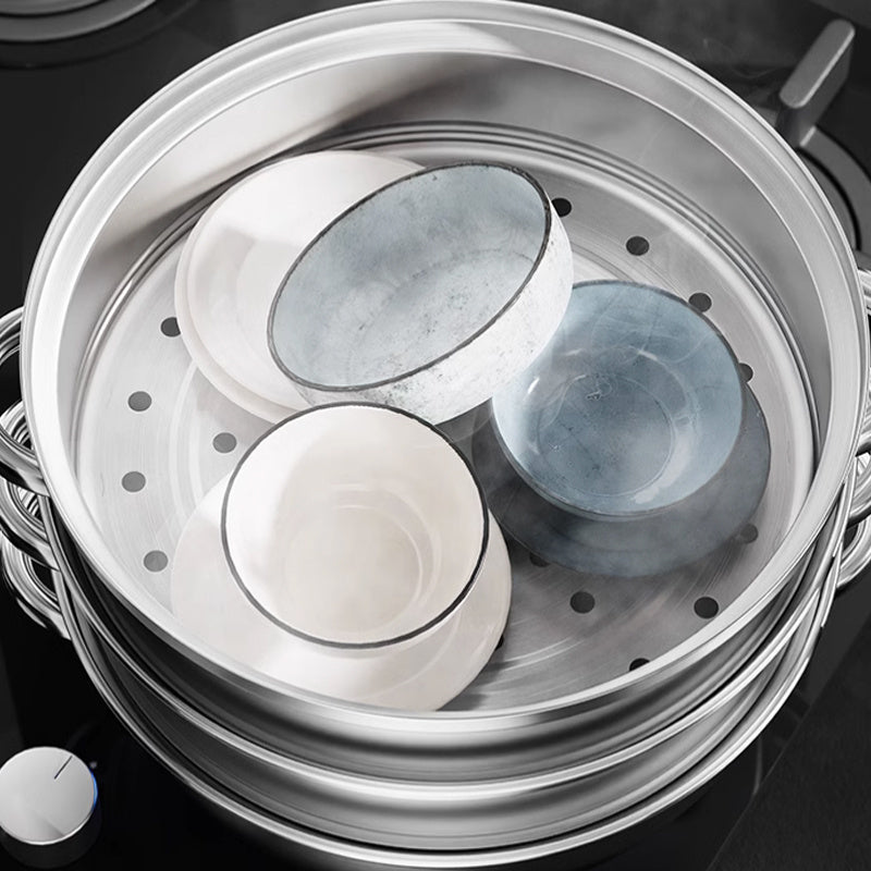 Efficient multi-tier food steamer for steaming vegetables, fish, and quick meal prep.