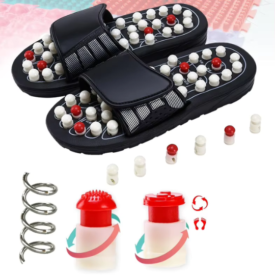 Wellness unisex acupressure massage sandals. Soothe foot pain, stress & improve circulation.