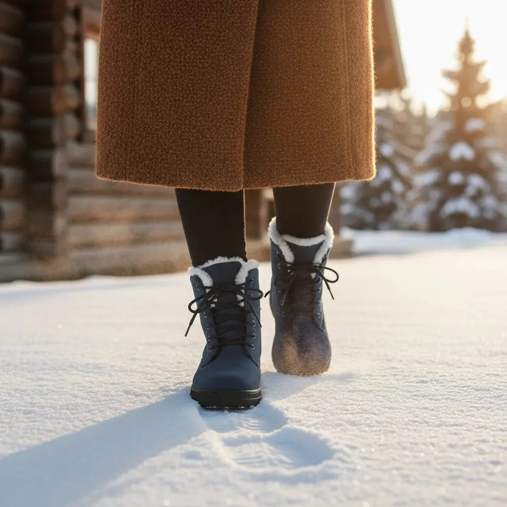 Cozy ankle boots for women, insulated & waterproof, ideal for winter conditions.