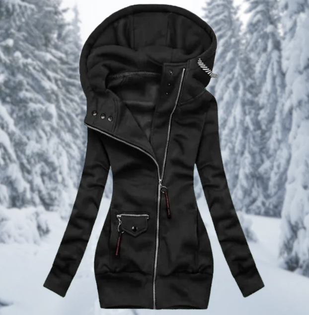 Stylish women's lightweight waterproof transitional jacket, perfect for spring rain & everyday casual wear.