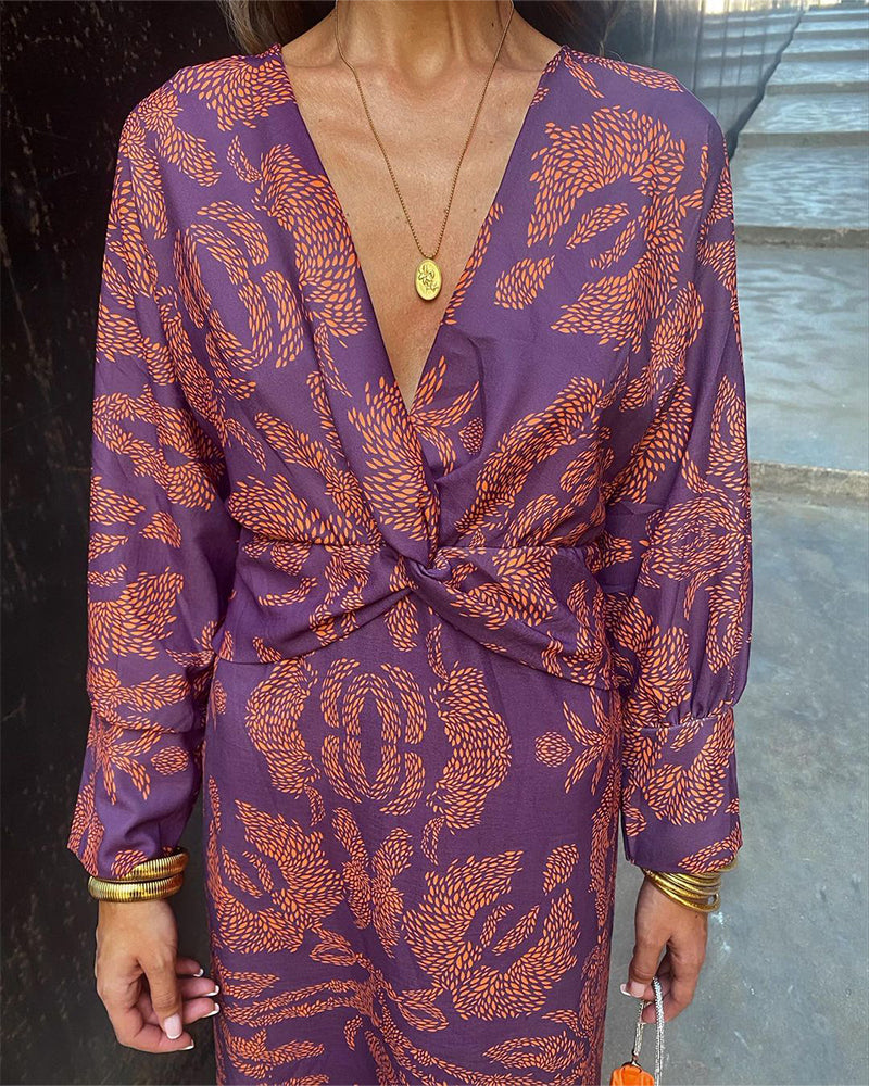 Flattering women's wrap dress, embracing the boho spirit for summer elegance.