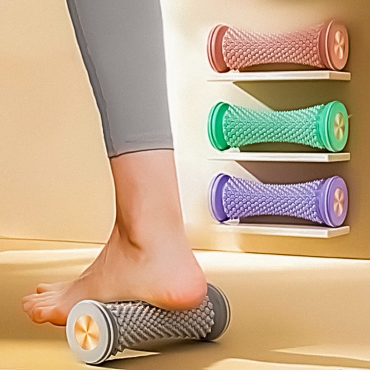 Unisex foot massage roller for muscle relaxation & relief from foot pain and plantar fasciitis.