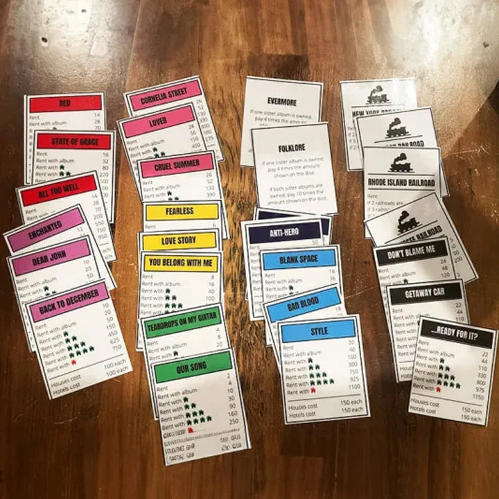 Fully set up music strategy board game, promising hours of family fun and pop culture entertainment.