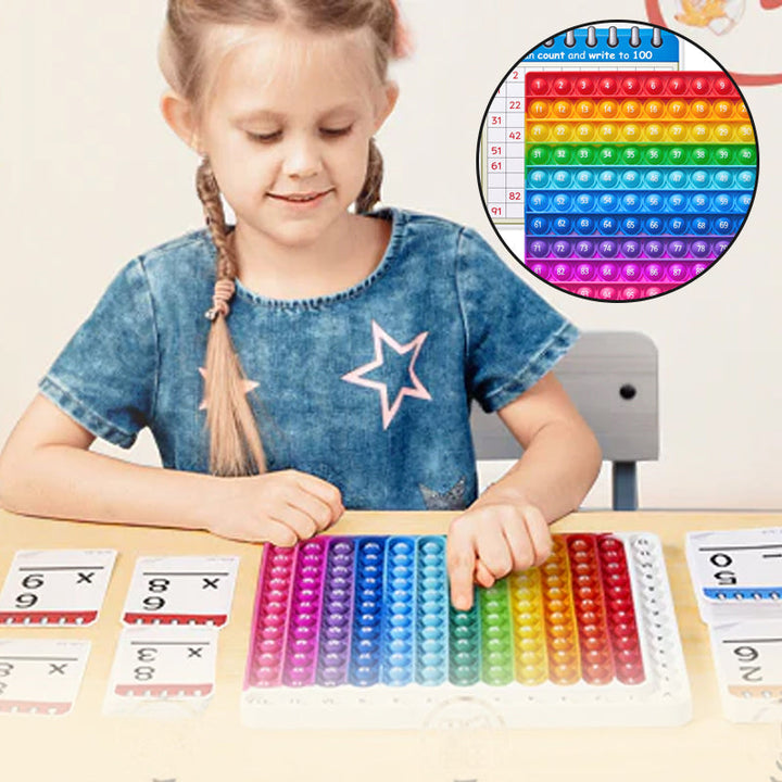 Durable silicone math flashcards. Interactive educational toy for children's STEM and early math learning.