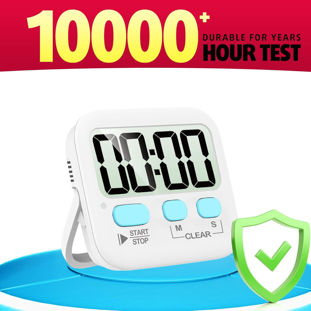 Digital kitchen timer 2-pack. Magnetic, for cooking, study, and general time management.