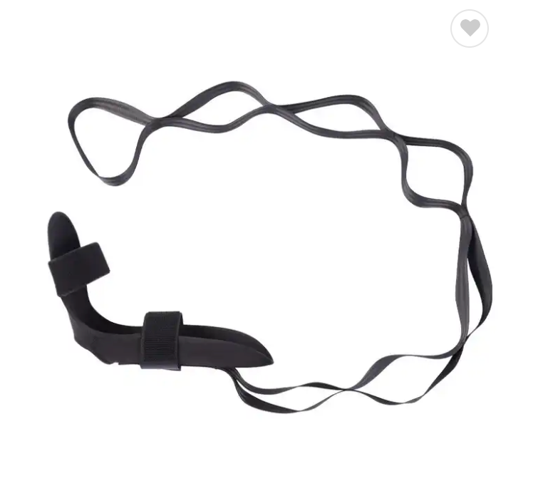Multi-use leg flexibility tool, acting as a yoga strap & stretching belt for comprehensive pain relief.