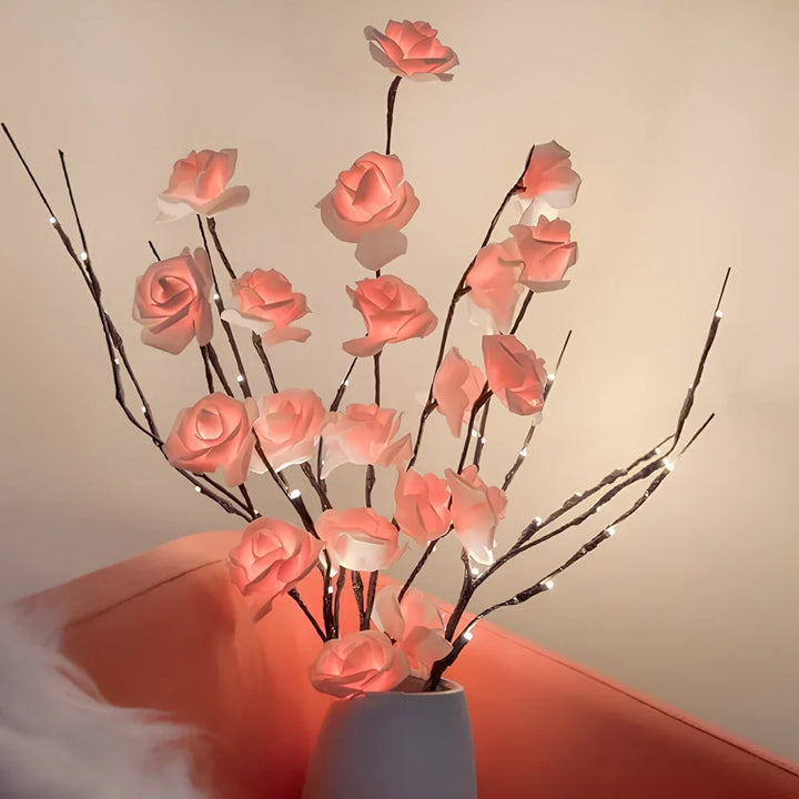 Enchanting LED flower branches, battery operated, ideal for festive or daily home decor.
