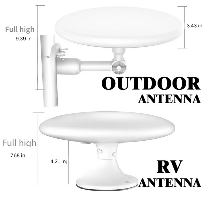 Durable outdoor digital HD TV antenna for accessing free 4K & HD local broadcasts, easy setup.