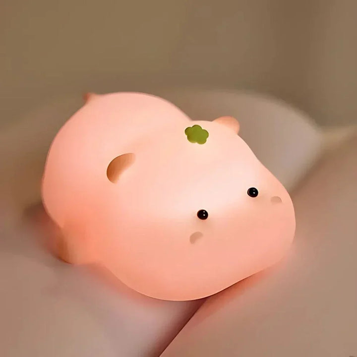 Tap control dimmable silicone animal light, easy for toddlers. Gentle sleep aid for kids.