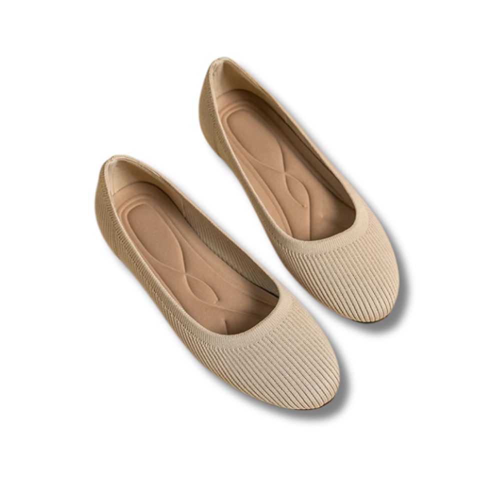 Comfortable women's slip-on ballet flats, ideal for walking, everyday wear, and stylish office outfits.