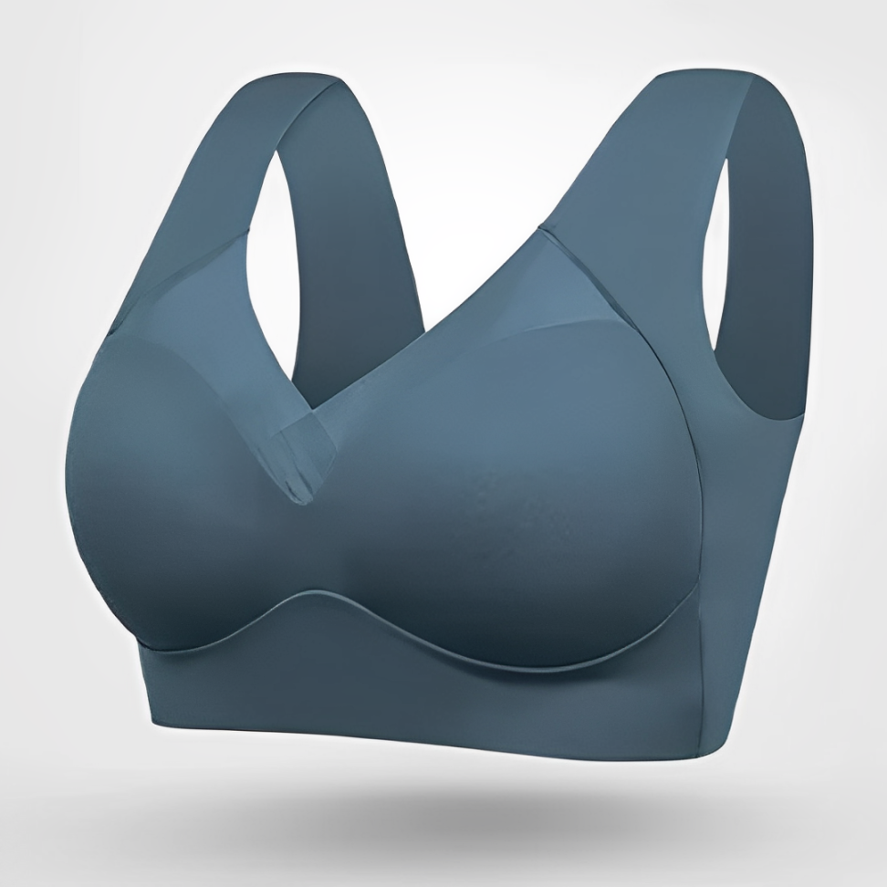 Smooth fit V-neck bra for women, featuring molded cups & seamless design. Perfect wire-free everyday intimates.