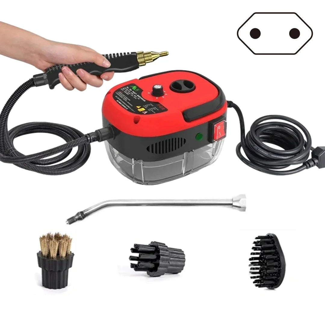 Versatile 2500W high-pressure steam cleaner for floors, kitchen, & upholstery; chemical-free deep cleaning.