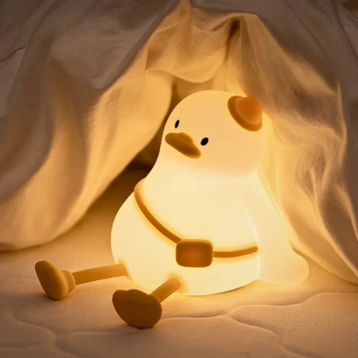 Kids room animal night light, a cozy sleep aid. Soft silicone, portable & easy to use.