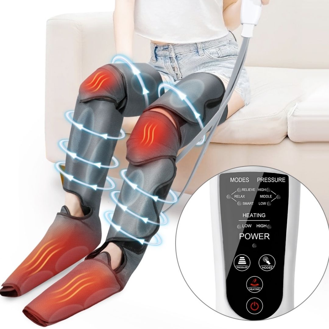 Therapeutic full leg massager designed for pain relief, wellness & blood circulation.