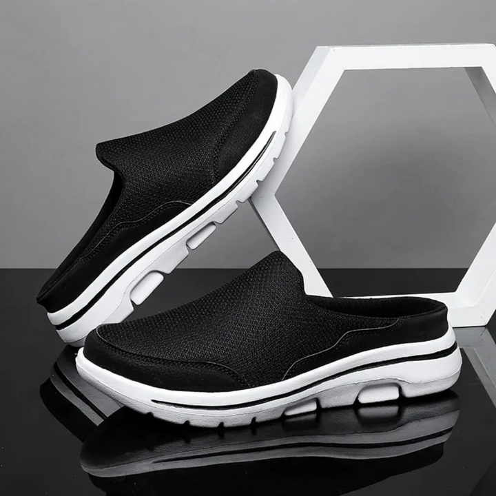 Sporty unisex slip-on shoes, designed for athletic performance and easy, comfortable wear.